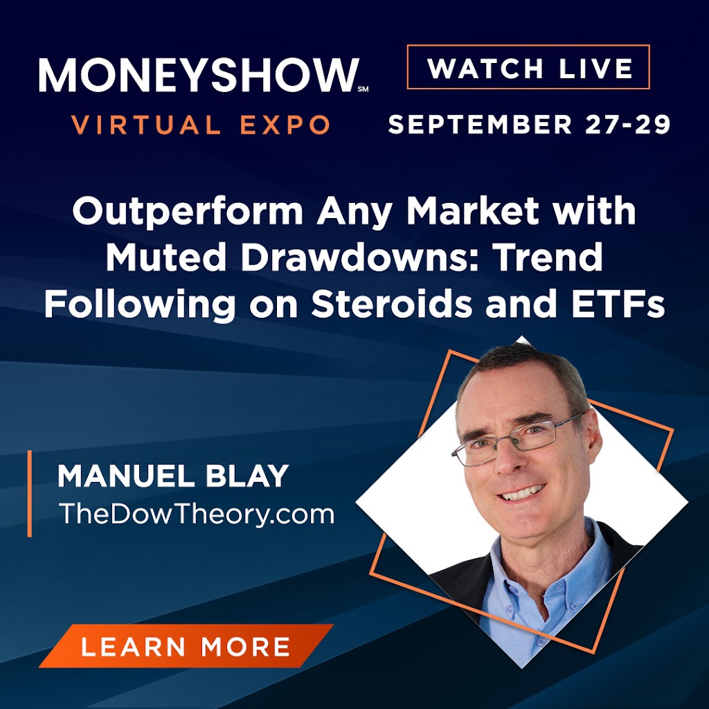 Free virtual Event at the MoneyShow. Join me to learn how to build a Dow Theory-based portfolio with ETFs