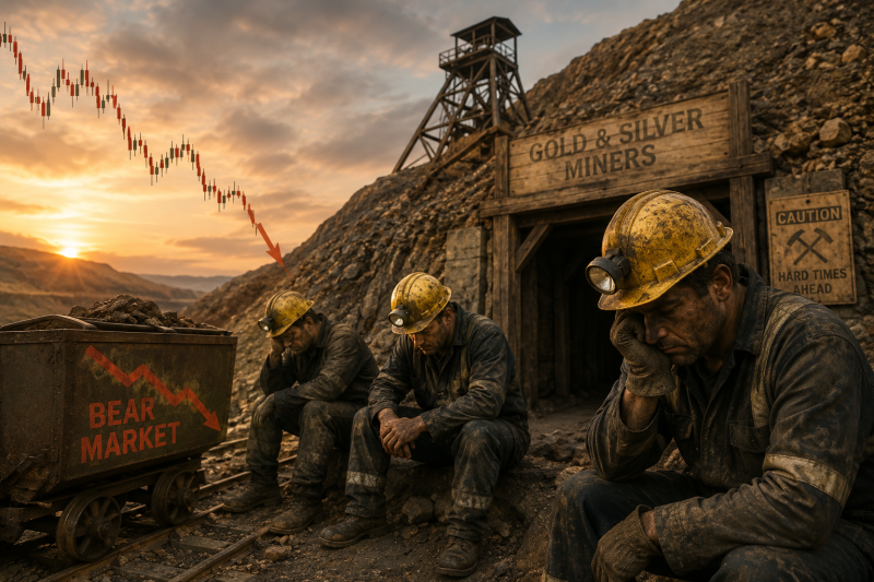 Gold and Silver miners ETFs Turn Bearish on 6/9/2026